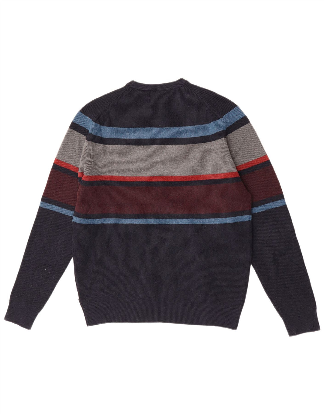 Maglione maglione girocollo da uomo Marks & Spencer color block medio blu navy
