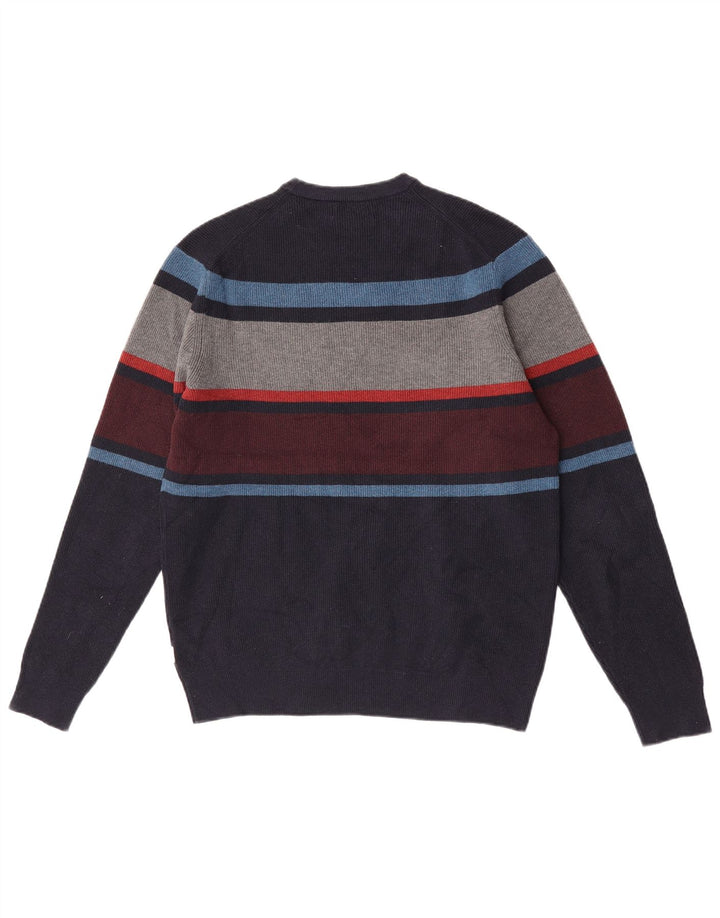 Maglione maglione girocollo da uomo Marks & Spencer color block medio blu navy
