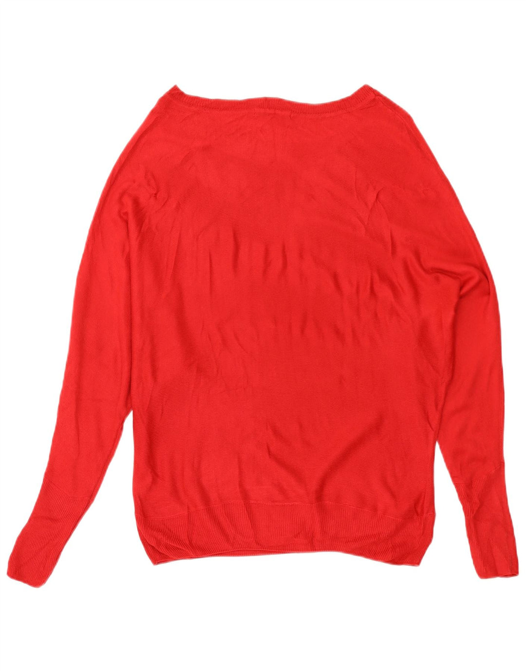 Maglione maglione oversize con scollo a barca da donna Marks & Spencer UK 8 piccolo rosso