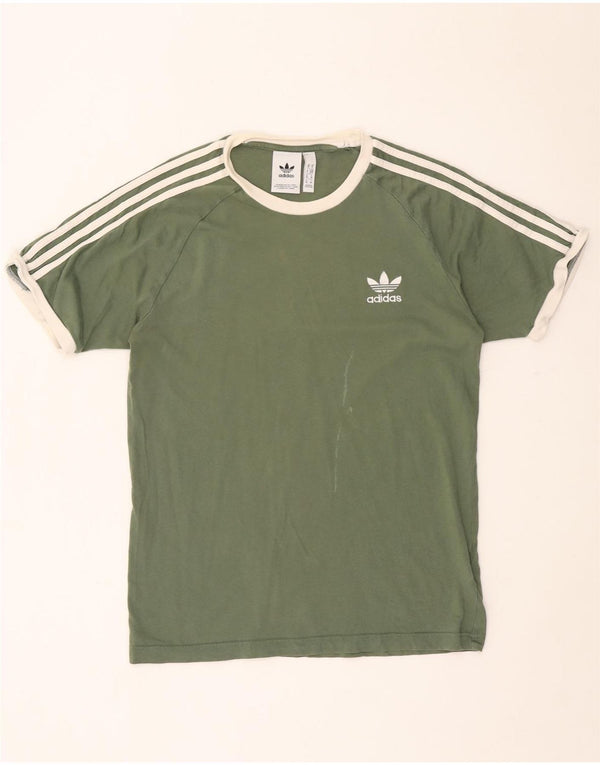 T-shirt da uomo Adidas Top in cotone verde medio