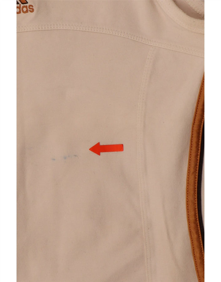 Canotta da donna ADIDAS UK 14 poliestere bianco sporco medio