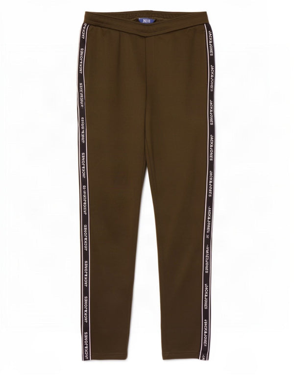 Jack & Jones Boys Graphic Tracksuit Trousers 15-16 Years Khaki Colourblock