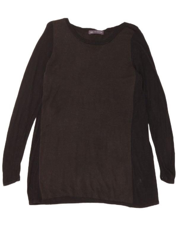 Maglione maglione con scollo a barca da donna Marks & Spencer UK 12 medio nero