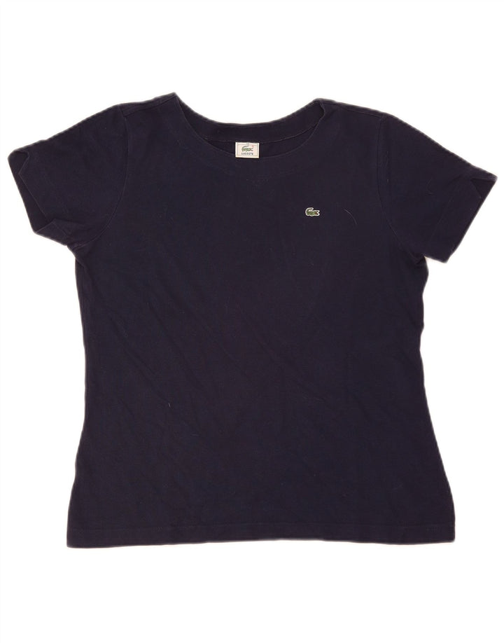 T-shirt da donna Lacoste taglia 40 media in cotone blu navy