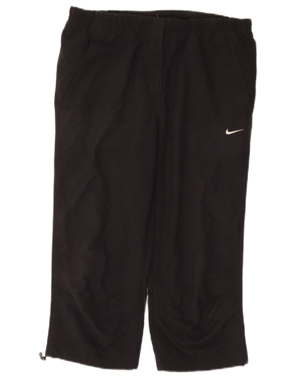 Pantaloni della tuta Nike Capri da donna UK 8/10 piccoli neri