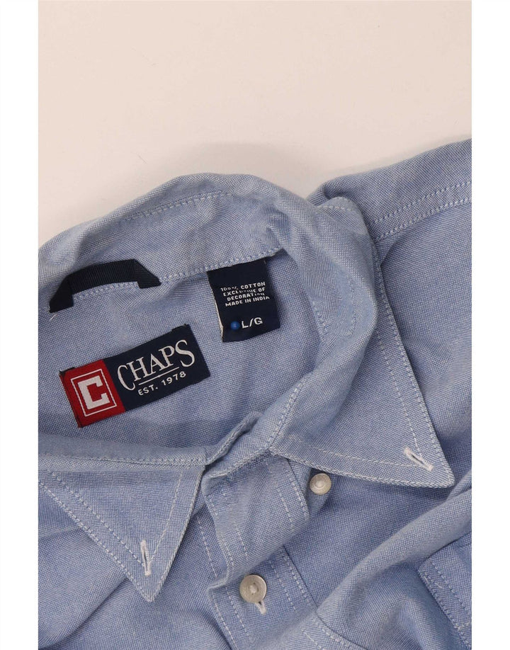 Camicia Uomo Chaps Large Blu In Cotone