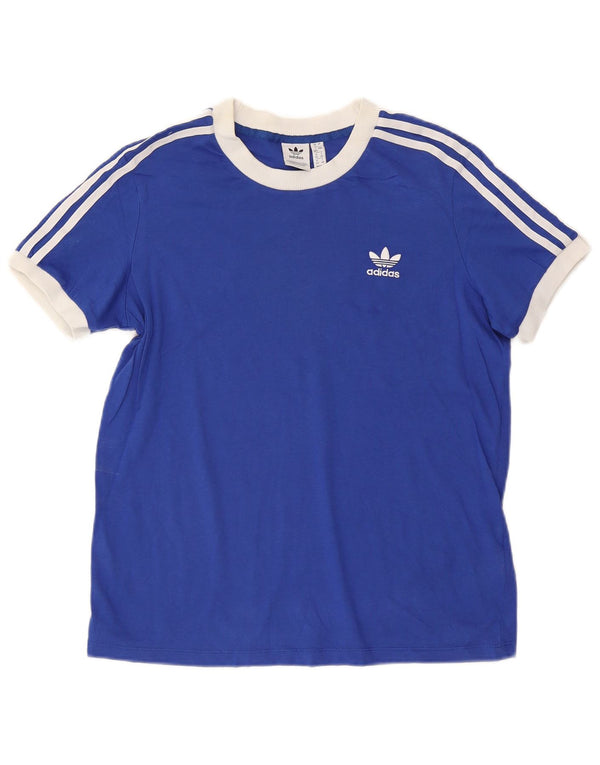 T-shirt da donna Adidas Top UK 16 grande cotone blu