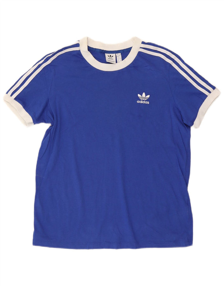 T-shirt da donna Adidas Top UK 16 grande cotone blu