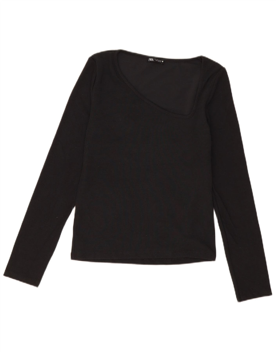Top Zara da donna a maniche lunghe UK 14 grande nero