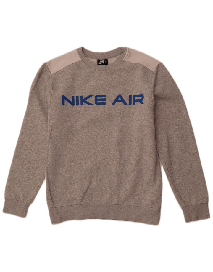 NIKE Felpa con grafica da uomo Maglione piccolo in cotone color block grigio