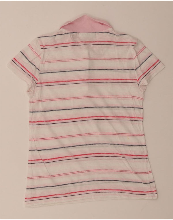 Polo per ragazze Lacoste 11-12 anni in cotone a righe bianche