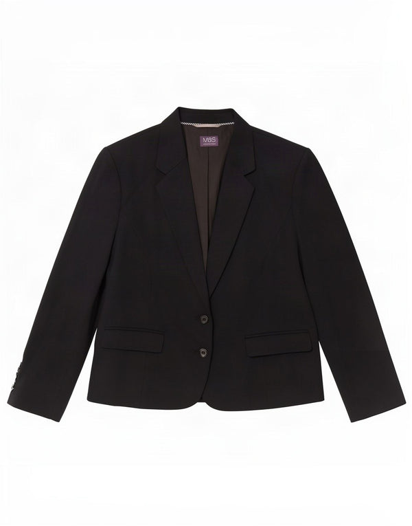 Giacca blazer a 2 bottoni Marks & Spencer da donna UK 20 2XL poliestere blu navy