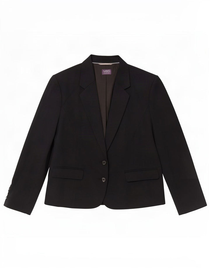 Giacca blazer a 2 bottoni Marks & Spencer da donna UK 20 2XL poliestere blu navy