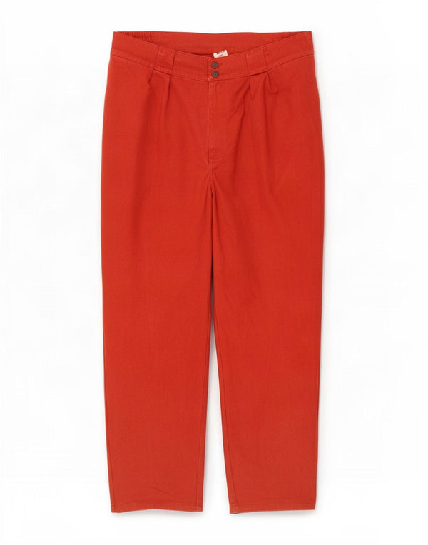 Pantaloni casual con ancoraggio da uomo vintage W38 L28 in cotone rosso