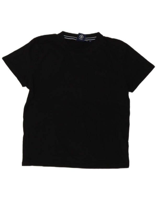 T-shirt da uomo Superdry Top grande in cotone nero