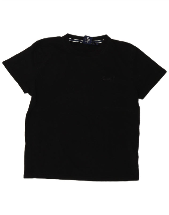 T-shirt da uomo Superdry Top grande in cotone nero