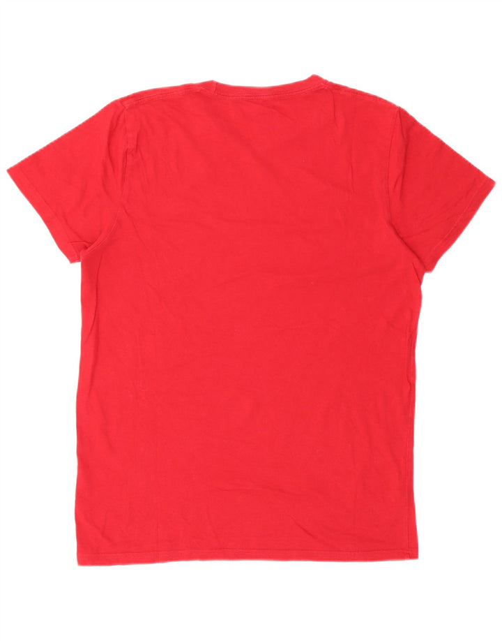 T-shirt Hollister da uomo in cotone rosso medio