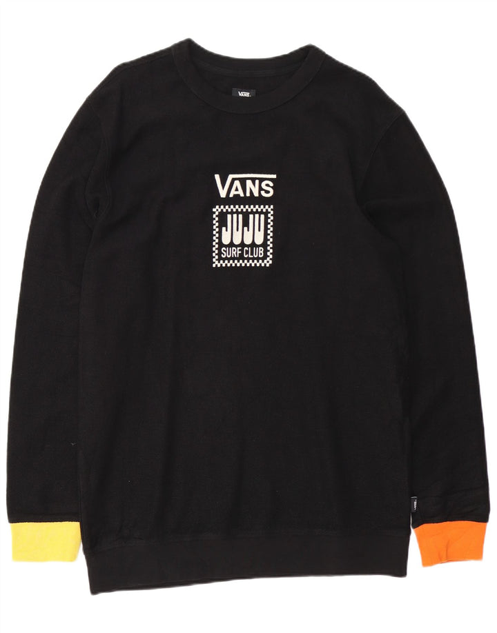 Felpa grafica da uomo Vans, maglione, cotone nero medio