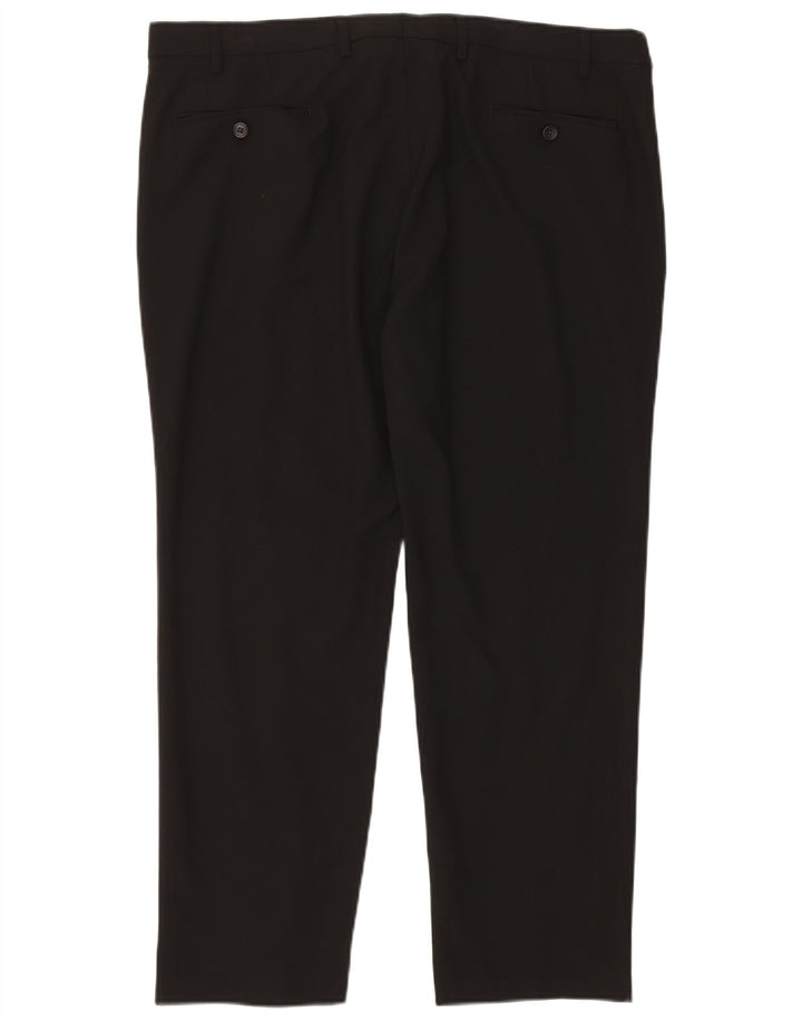Pantaloni da abito dritti da uomo RALPH LAUREN W40 L29 poliestere nero