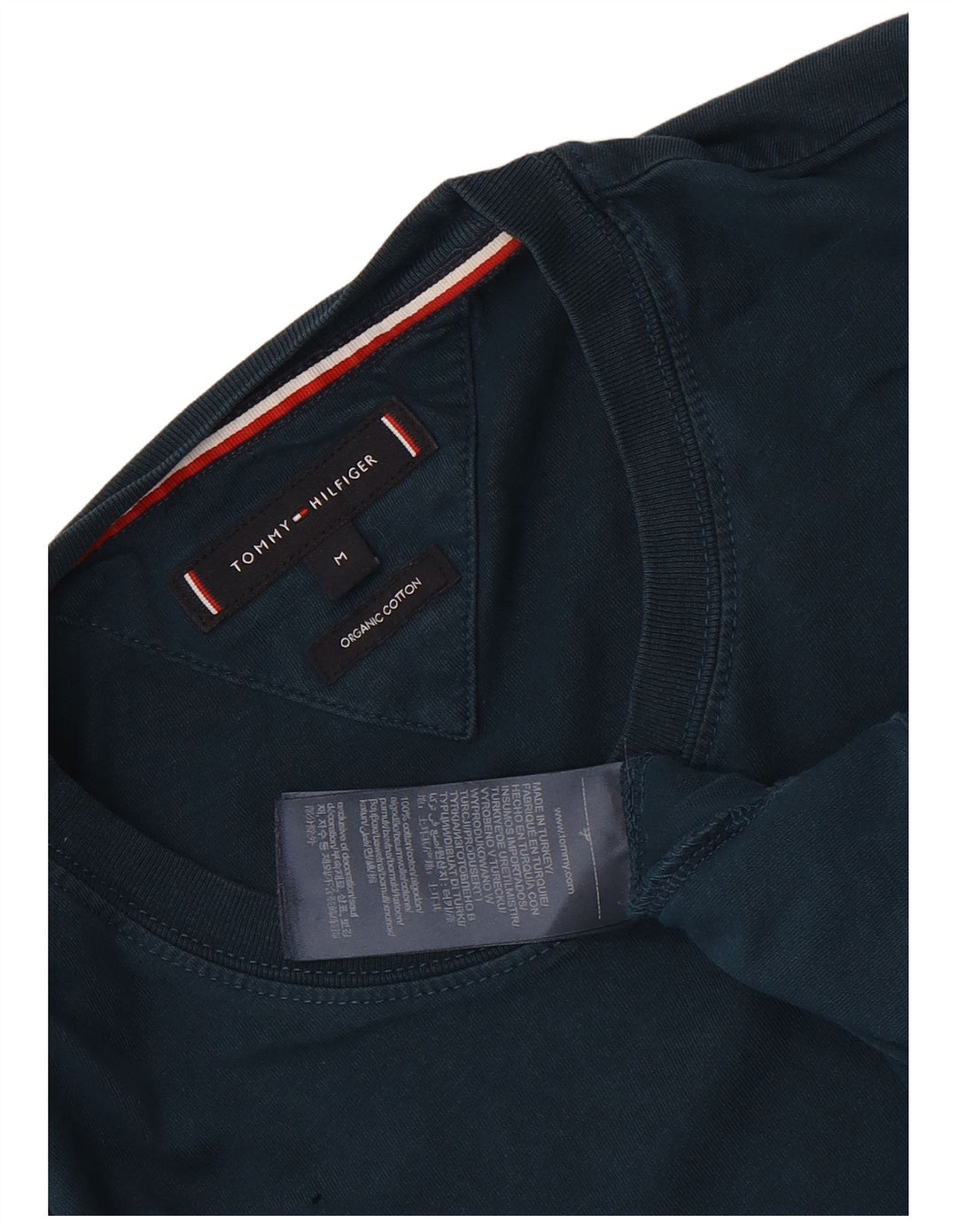 T-shirt da uomo Tommy Hilfiger Top in cotone blu navy medio
