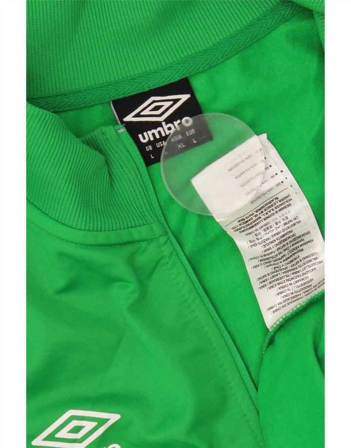 Umbro Felpa con collo con zip grafica da uomo Maglione grande poliestere verde