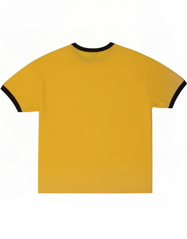 T-shirt grafica vintage da uomo Punkers 1990 Top giallo medio