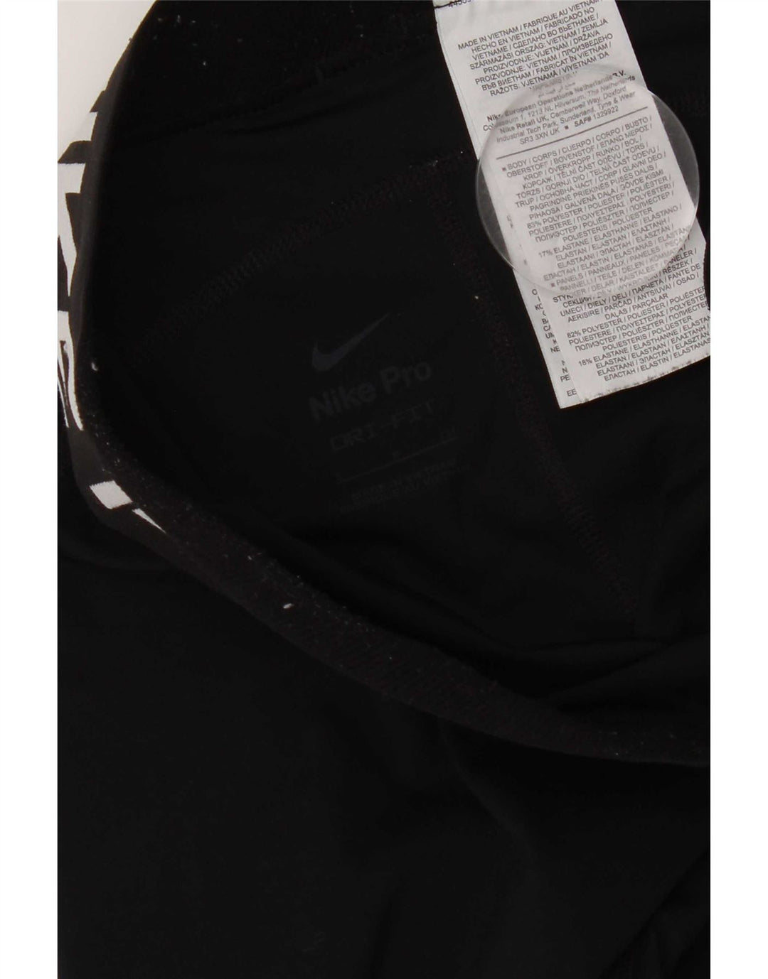 Leggings grafici Nike da donna piccoli in poliestere nero