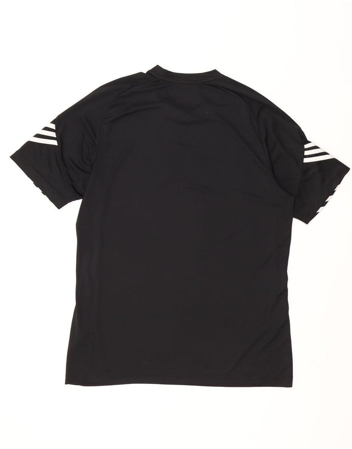 T-shirt grafica Adidas Climalite da uomo, grande, in poliestere nero