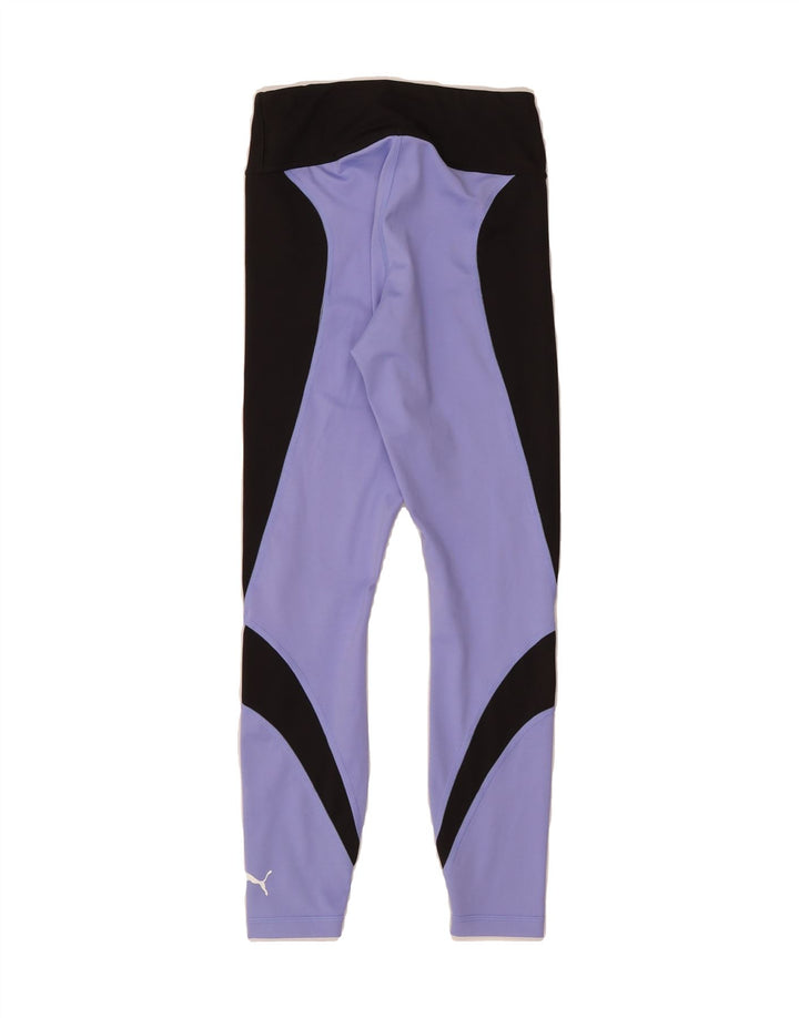 PUMA Womens Graphic Leggings UK 4 XS  Purple Colourblock Polyester Vintage Puma and Second-Hand Puma from Messina Hembry 