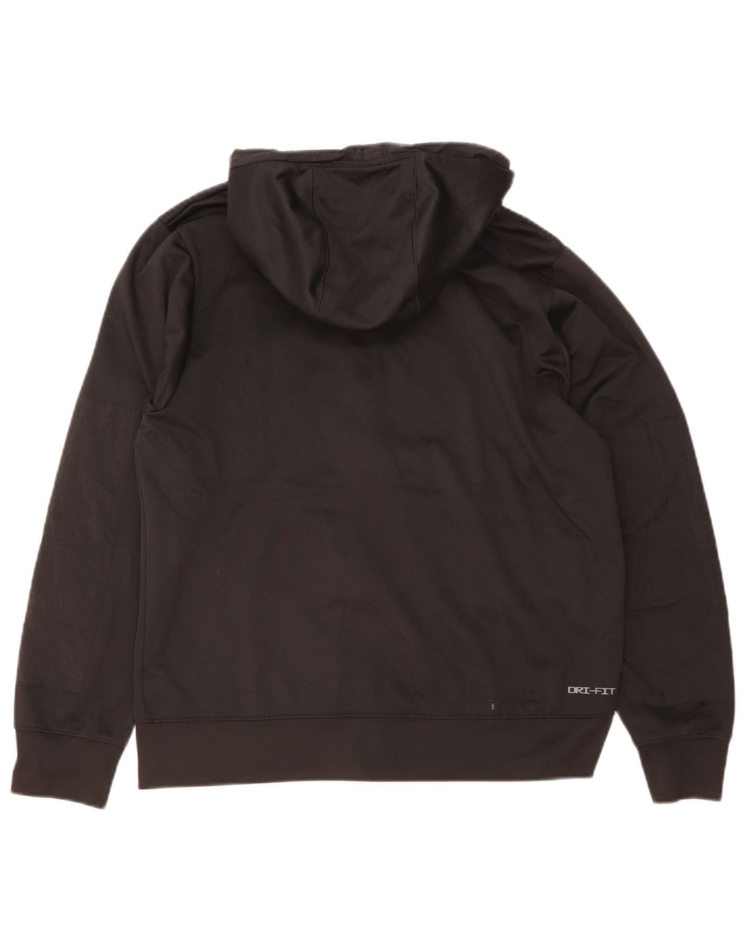 Felpa con cappuccio e zip Nike Dri Fit da uomo in poliestere nero medio