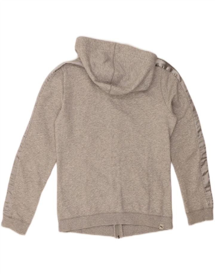 Maglione con cappuccio e zip da donna Puma UK 10 piccolo cotone grigio