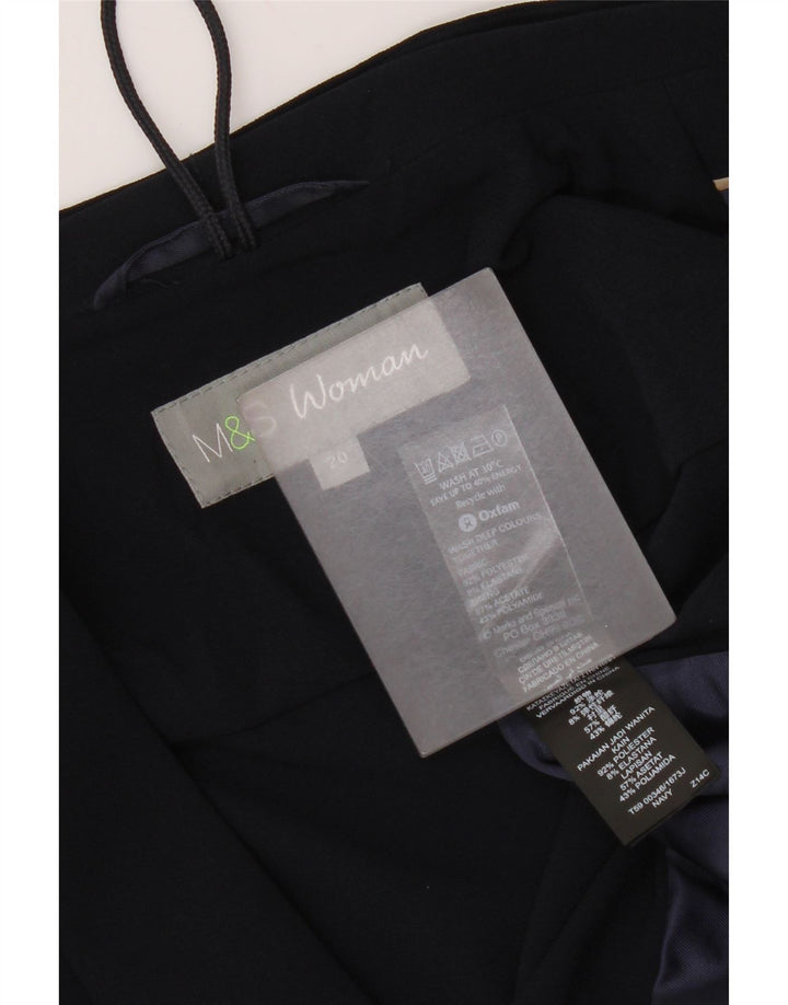 Giacca blazer aperta con maniche a 3/4 Marks & Spencer da donna UK 20 2XL Blu navy
