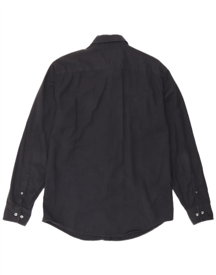 Camicia da uomo Penguin in cotone nero medio