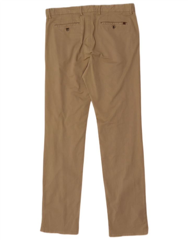 Pantaloni chino vestibilità regolare da uomo Massimo Dutti EU 42 Large W32 L33 Beige