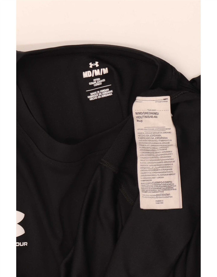 T-shirt da uomo Under Armour Top medio poliestere nero
