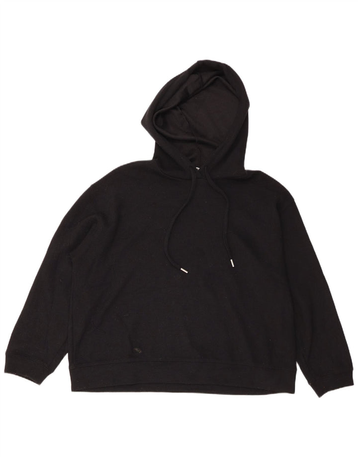 Maglione oversize con cappuccio da donna Zara UK 14 poliestere nero medio