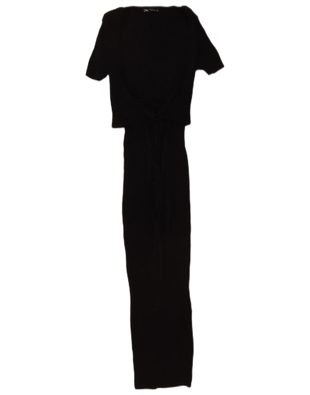 Vestito lungo da donna Zara UK 12 cotone nero medio
