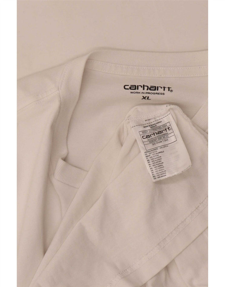 T-shirt da uomo Carhartt Top XL in cotone bianco