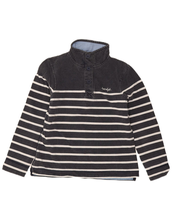 Felpa da donna Weird Fish Jumper UK 10 Small Navy Blue Striped