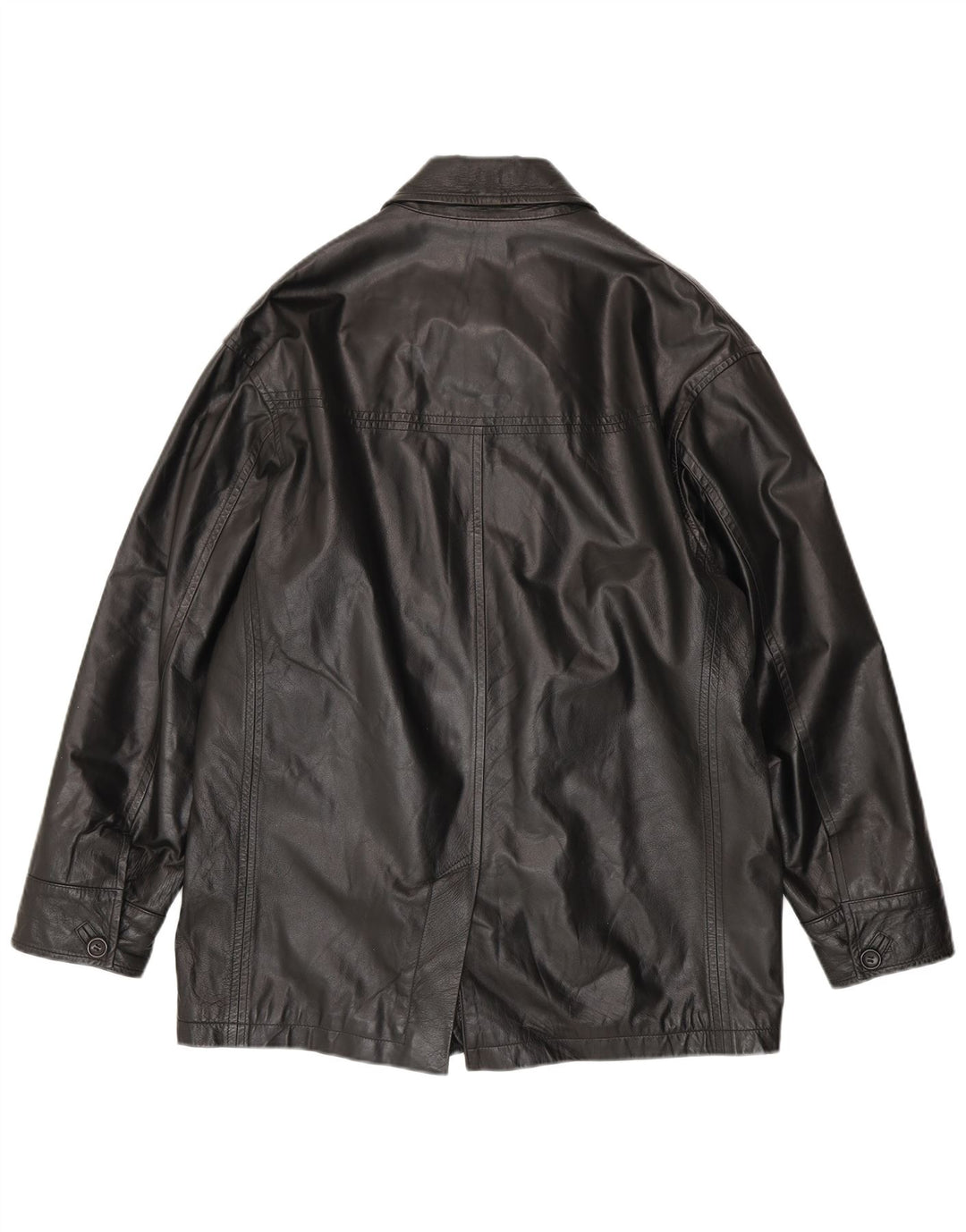 Giacca in pelle da uomo classica UK 40 grande nera
