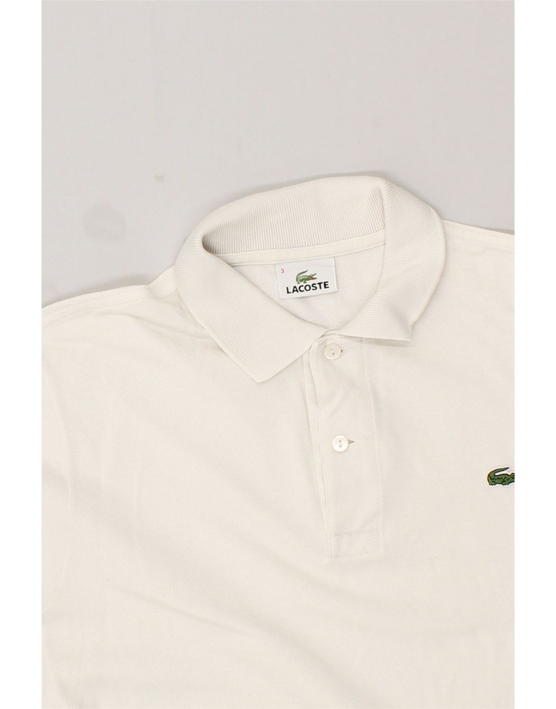 Polo da uomo LACOSTE taglia 3 piccola in cotone bianco