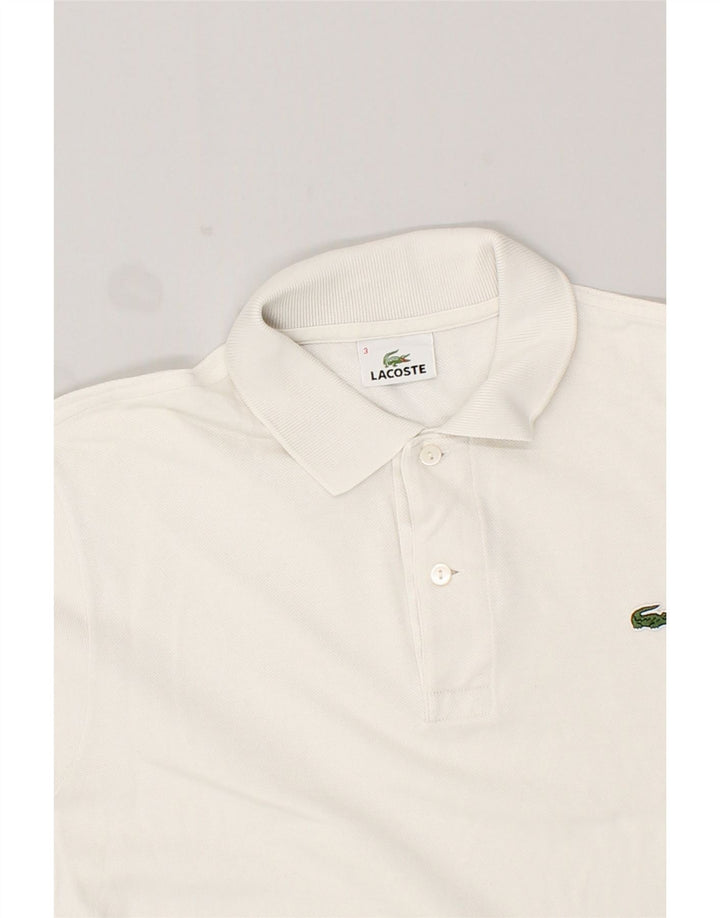 Polo da uomo LACOSTE taglia 3 piccola in cotone bianco