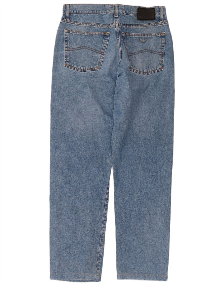 Jeans dritti da donna ARMANI W34 L31 cotone blu