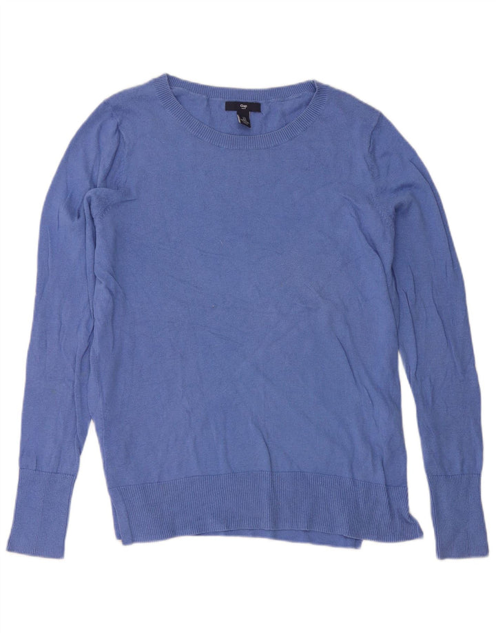Gap Maglione da donna oversize con scollo a barca UK 10 Piccolo cotone blu