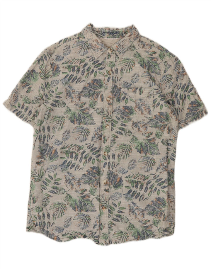 Camicia a maniche corte da uomo Fat Face piccola in cotone floreale multicolore