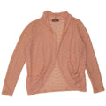Maglione cardigan aperto oversize da donna Oasis UK 6 XS poliestere rosa