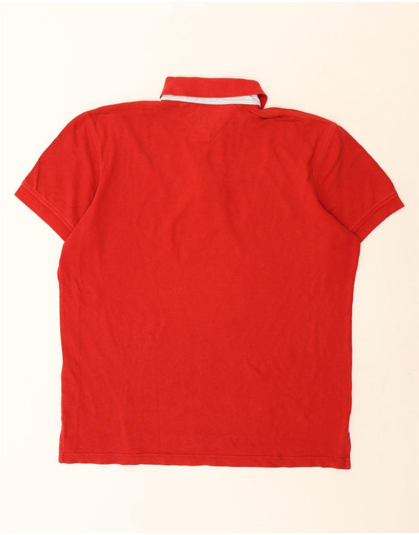Polo da uomo Tommy Hilfiger grande rossa in cotone