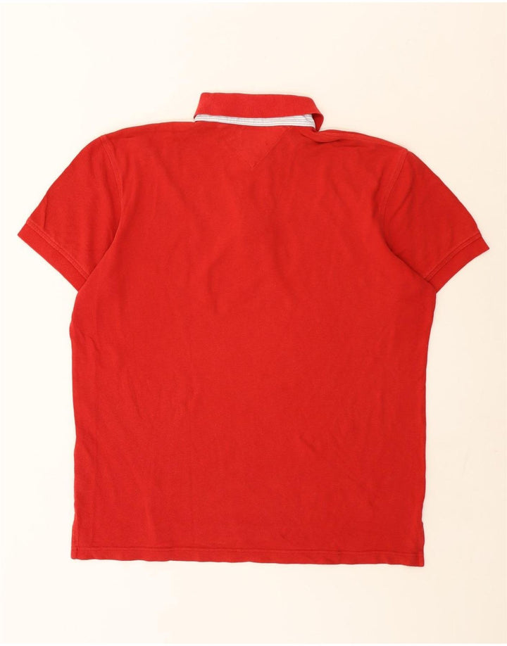 Polo da uomo Tommy Hilfiger grande rossa in cotone