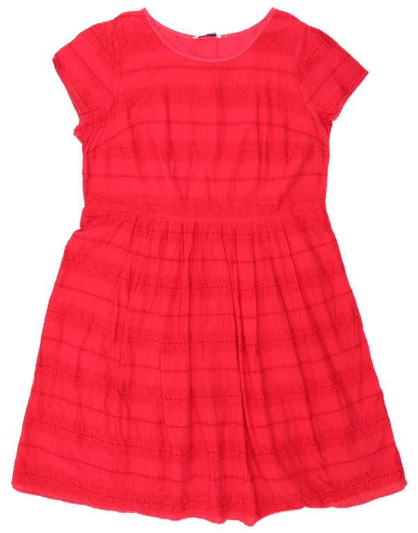 Abito a trapezio a maniche corte da donna Marks & Spencer UK 20 2XL rosso a righe
