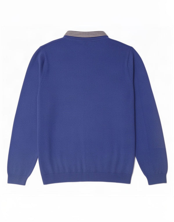 Maglione da uomo con scollo a V Marks & Spencer XL in cotone blu